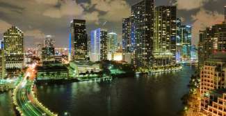 De skyline van Miami