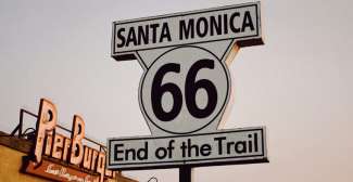 Het eindpunt van de Route 66, Santa Monica!