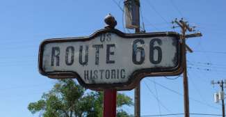 De historic Route 66 loopt ook door het kleine dorpje Seligman.