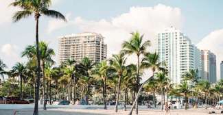 Het strand van Miami