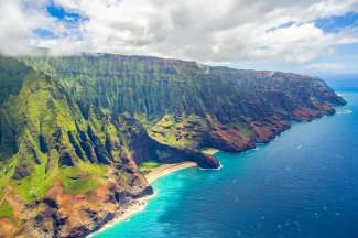 Nā Pali Coast Kaui State Wilderness Park is de ruige noordwestkust van Kauai.