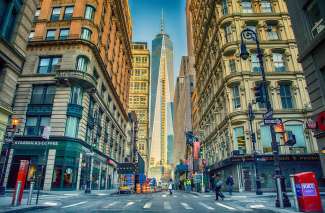 Het One World Trade Center in Manhattan  is het hoogste gebouw van de Verenigde Staten.