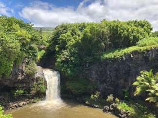 De Oheu Gulch, ook wel de Seven Sacred Pools genoemd in Haleakala National Park op Maui.