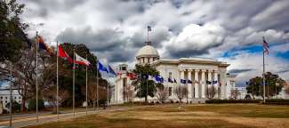 Het indrukwekkende Alabama State Capitol.